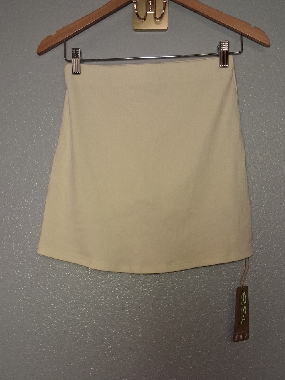 OGL Cream Mini Straight Silhouette Skirt & Built in Shorts